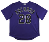 Rockies Nolan Arenado Signed Purple Majestic Cool Base Jersey MLB #VS095919