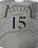 BEN SHEETS Signed Custom Replica Brewers Grey Jersey AUTO - BAS
