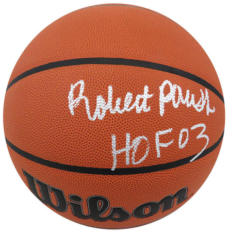 Robert Parish (CELTICS) Signed Wilson I/O NBA Basketball w/HOF'03 (SCHWARTZ COA)