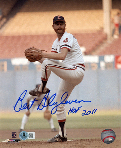 Bert Blyleven Autographed/Signed Cleveland Indians 8x10 Photo HOF Beckett 57401