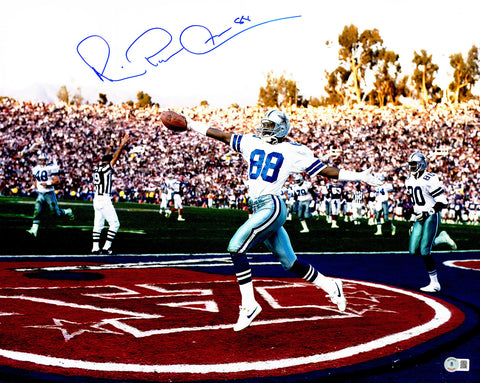 MICHAEL IRVIN AUTOGRAPHED 16X20 PHOTO DALLAS COWBOYS BECKETT BAS WITNESS 234543