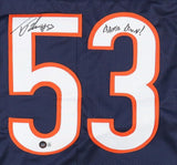 T. J. Edwards Signed Chicago Bears Jersey "Bear Down" (Beckett) Ex Wisconsin LB