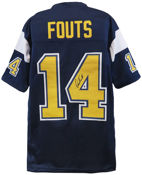 Dan Fouts Signed Dark Navy Throwback Custom Football Jersey - (SCHWARTZ COA)