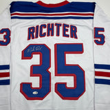 Autographed/Signed MIKE RICHTER New York White Jersey PSA/DNA COA Auto
