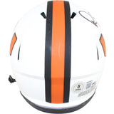 Michael Irvin Autographed Miami Hurricanes Lunar Mini Helmet Beckett WIT 51779