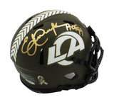Eric Dickerson Signed Los Angeles Rams Speed STS Mini Helmet - HOF 99 Insc