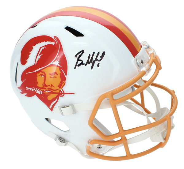 Baker Mayfield Autographed Buccaneers Full Size Throwback Helmet Beckett