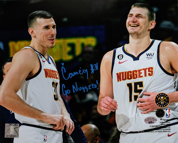Vlatko Cancar Autographed Denver Nuggets 8x10 Action Photo w/ Jokic