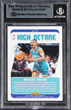 Hornets Muggsy Bogues Signed 2016 Panini Threads Hi Octane #11 Card BAS Slabbed