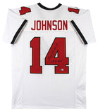 Brad Johnson "SB 37 Champs!" Authentic Signed White Pro Style Jersey BAS Witness