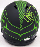 LARGENT & ZORN AUTOGRAPHED SEAHAWKS ECLIPSE BLACK SPEED MINI HELMET MCS 211064
