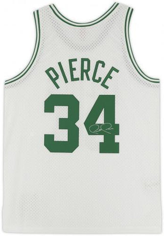 FRMD Paul Pierce Boston Celtics Signed White 2007-08 Mitchell & Ness Rep Jersey