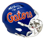 Steve Spurrier Signed Florida FS Blue Speed Replica Helmet 66 Heisman BAS