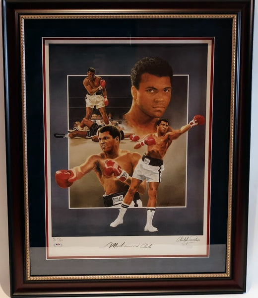 Muhammad Ali Autographed 32x26 Framed Photo -- PSA/DNA LOA