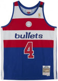 Chris Webber Bullets Signed Mitchell & Ness 96-97 Red& Blue Jersey