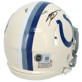 Ahmad "Sauce" Gardner Autographed Colts RETRO Speed Mini Helmet Beckett