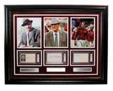 Alabama Football Coaches Signed Cards w/8x10 Photo Collage Framed PSA/DNA 199496
