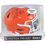 Quinshon Judkins Autographed Cleveland Browns Midi Helmet Beckett Witness 53112