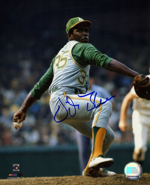 Vida Blue Signed Oakland A's Windup Pitching 8x10 Photo - (SCHWARTZ SPORTS COA)