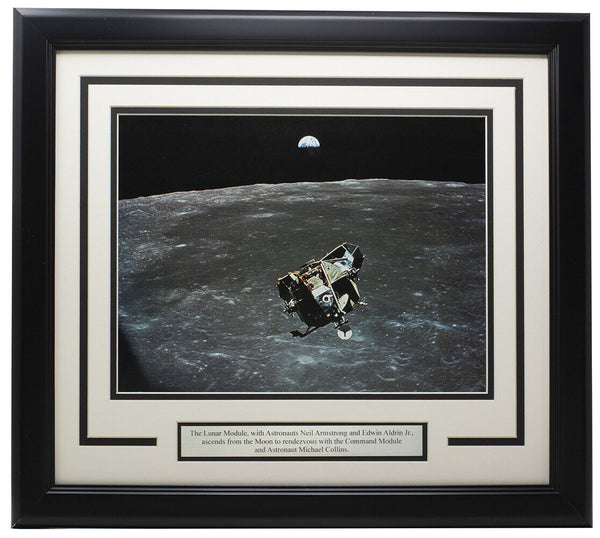 Lunar Module with Armstrong and Aldrin Framed 11x14 NASA Photo
