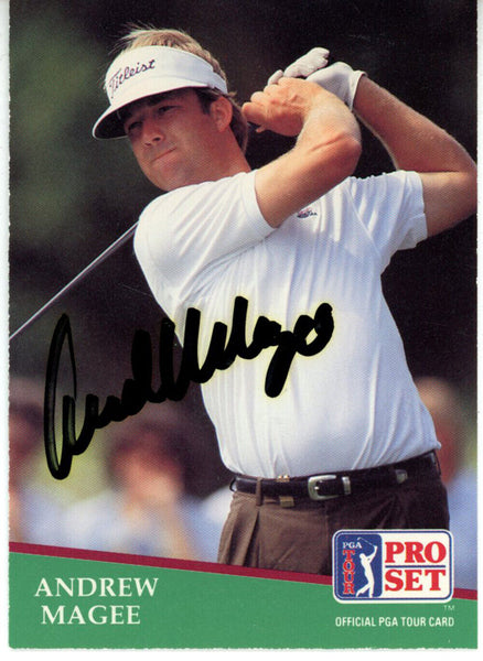 Andrew Magee Autographed 1991 Pro Set #117 Trading Card Beckett 44874