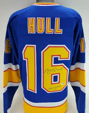 Brett Hull Signed St Louis Blues Captain's Jersey (PSA COA) Hall of Fame 2009