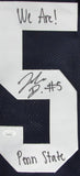 Jahan Dotson Signed/Inscribed Penn State Blue Custom Football Jersey JSA 166153