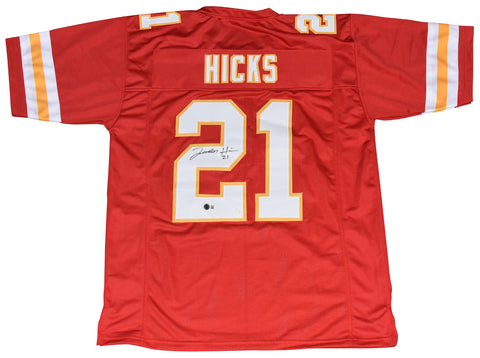 JADEN HICKS AUTOGRAPHED KANSAS CITY CHIEFS #21 RED JERSEY BECKETT