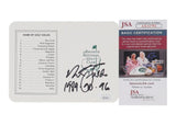 Sir Nick Faldo Signed Augusta National Scorecard 1989-90-96 Inscribed JSA