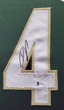 BUCKS GIANNIS ANTETOKOUNMPO AUTOGRAPHED FRAMED GREEN JERSEY BECKETT 193889