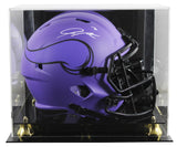 Vikings Jordan Addison Signed Rave Full Size Speed Rep Helmet W/ Case BAS Wit