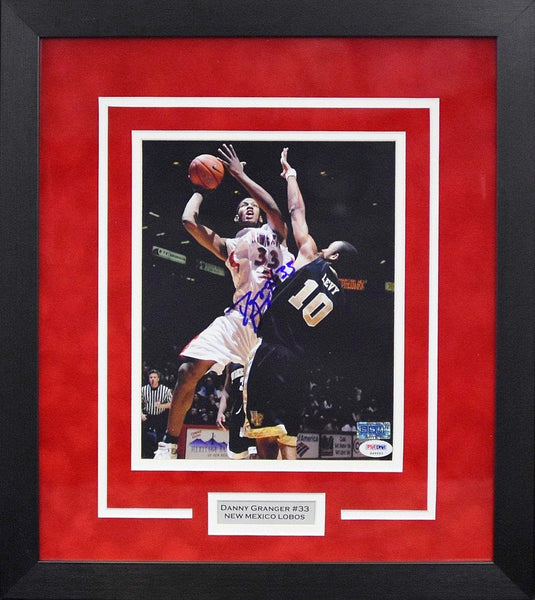 DANNY GRANGER SIGNED NEW MEXICO LOBOS 8x10 FRAMED PHOTO COA