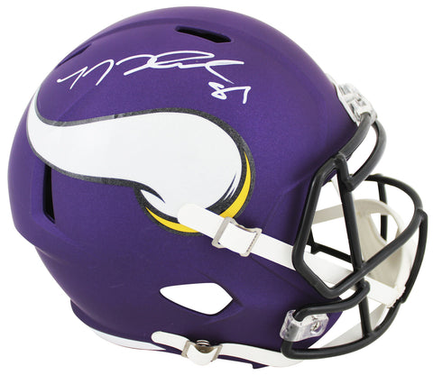 Vikings T.J. Hockenson Authentic Signed Full Size Speed Rep Helmet BAS Witnessed