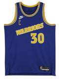 Warriors Stephen Curry Signed Blue Nike Classics Edition Swingman Jersey JSA 2