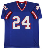 Ottis Anderson "SB XXV MVP" Authentic Signed Blue Pro Style Jersey BAS Witnessed