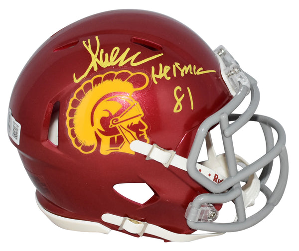 football 8 mini helmet MARCUS ALLEN SIGNED USC TROJANS SPEED MINI HELMET BECKETT W/ HEISMAN 8 – Super Sports Center