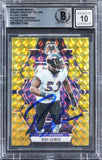 Ray Lewis Signed 2023 Panini Mosaic Reactive Yellow #17 Card Auto 10! BAS Slab