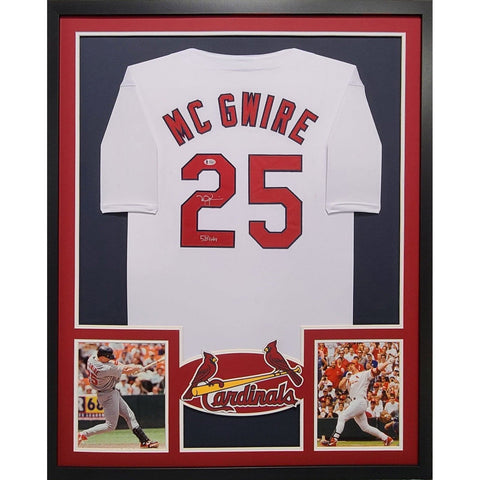 Mark McGwire Autographed Signed Framed St. Louis Cardinals Jersey BECKETT