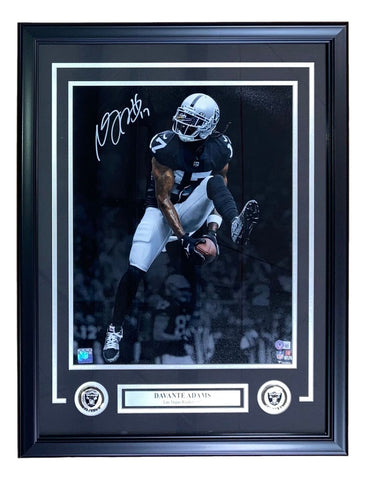 Davante Adams Signed Framed 16x20 Las Vegas Raiders Black Jersey Photo BAS ITP