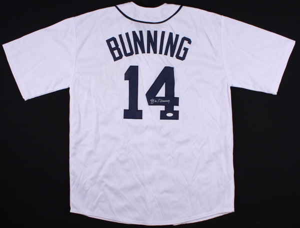 Jim Bunning Signed Detroit Tigers White Jersey (JSA COA) 3xStrikeout Leader