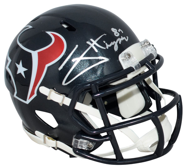JAYDEN HIGGINS AUTOGRAPHED HOUSTON TEXANS SPEED MINI HELMET BECKETT