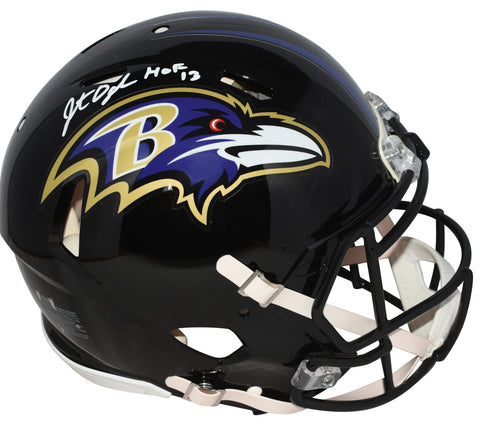 JONATHAN OGDEN SIGNED BALTIMORE RAVENS AUTHENTIC SPEED HELMET BECKETT W/ HOF 13