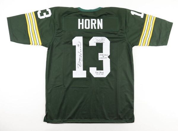 Don Horn Signed Green Bay Packers Jersey Career Stats & Hand-Drawn Sketch (JSA)