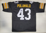 TROY POLAMALU SIGNED AUTOGRAPHED CUSTOM XL PRO STYLE JERSEY JSA HOLOGRAM