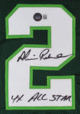 Alvin Robertson "4x All-Star" Authentic Signed Green Pro Style Jersey BAS Wit