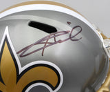 Alvin Kamara Autographed Flash Gold Full Size Helmet Saints Beckett QR #1W403145
