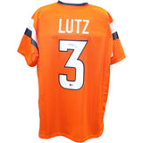 Wil Lutz Autographed Pro Style Sz XL Orange Jersey Beckett Witness 55158