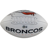 Demarcus Ware Autographed Denver Broncos Logo Football Beckett Witness 56376