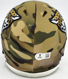 TRAVIS ETIENNE AUTOGRAPHED JAGUARS CAMO SPEED MINI HELMET BECKETT WITNESS 225127