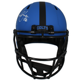 Marshall Faulk Autographed Colts 'RAVE' Full Size Speed Helmet Beckett